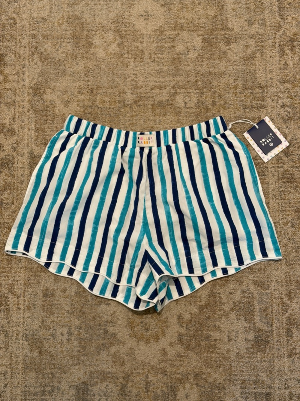 Roller Rabbit x Target Blue & White Striped Women's Boxer Shorts